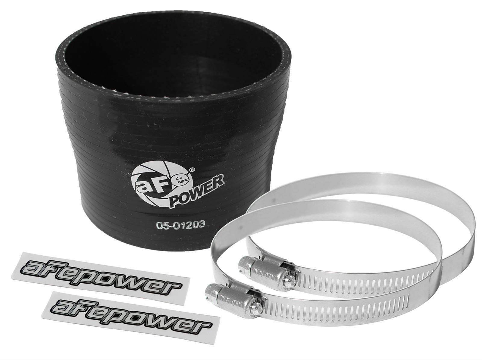 aFe Tubing Couplers 59-00019 Couplers, Straight, Silicone, Black, 3.75 in. Inlet/3.50 in. Outlet Diameter, 3.00 in. Length, Each