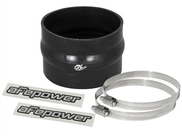 aFe Air Intake Kit Components 59-00041 Components, Coupler Kit. 4 in. I.D., 3 in. Length, Silicone, Black, Clamps Included,