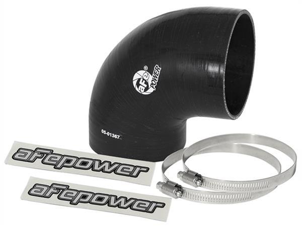 aFe Tubing Couplers 59-00067 Couplers, 90 degree Elbow, Silicone, Black, 4.00 in. Inlet/3.81 in. Outlet Diameter, 3.00 in. Length, Each