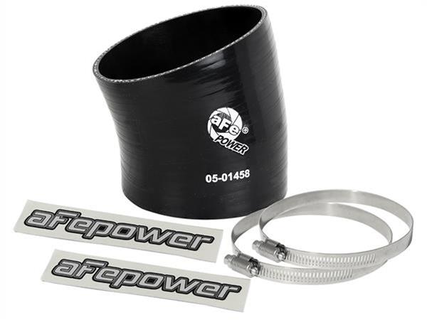 aFe Tubing Couplers 59-00090 Couplers, 15 degree Elbow, Silicone, Black, 3.50 in. Inlet/3.25 in. Outlet Diameter, Each