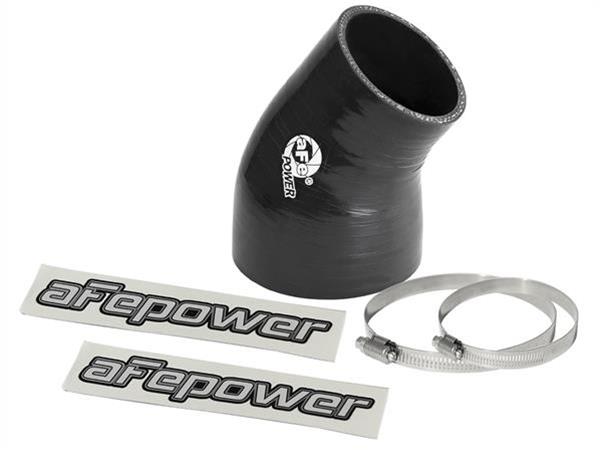 aFe Tubing Couplers 59-00117 Couplers, 35 degree Elbow, Silicone, Black, 3.00 in. Inlet/2.25 in. Outlet Diameter, Each