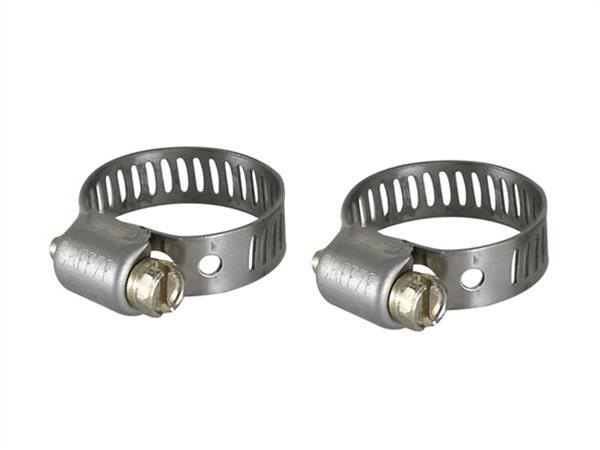 aFe Stainless Steel Hose Clamps 59-01002-MA Clamps, Worm Gear Style, Steel, Natural, 0.438 in. to 0.781 in. O.D., Pair