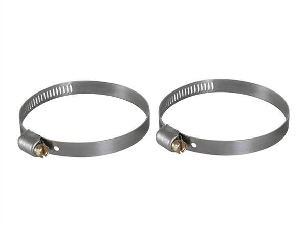 aFe Stainless Steel Hose Clamps 59-01009-MA Clamps, Worm Gear Style, Steel, Natural, 2.313 in. to 3.000 in. O.D., Pair
