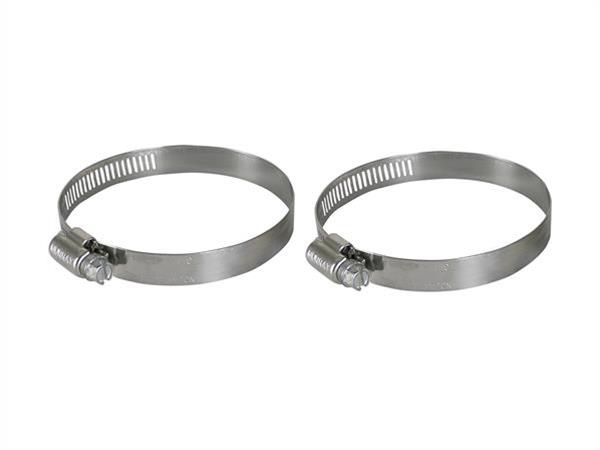 aFe Stainless Steel Hose Clamps 59-01011-MA Clamps, Worm Gear Style, Steel, Natural, 2.313 in. to 3.250 in. O.D., Pair