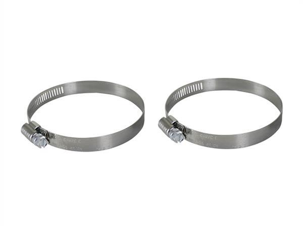 aFe Stainless Steel Hose Clamps 59-01013-MA Clamps, Worm Gear Style, Steel, Natural, 2.813 in. to 3.750 in. O.D., Pair