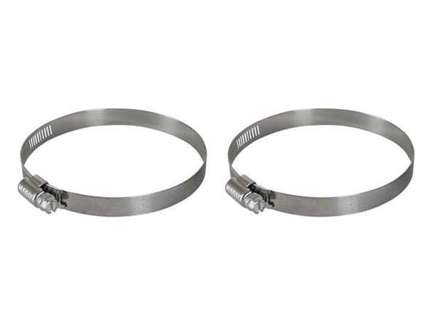 aFe Stainless Steel Hose Clamps 59-01015-MA Clamps, Worm Gear Style, Steel, Natural, 3.313 in. to 4.250 in. O.D., Pair