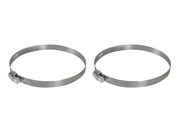 aFe Stainless Steel Hose Clamps 59-01023-MA Clamps, Worm Gear Style, Steel, Natural, 7.250 in. to 9.250 in. O.D., Pair