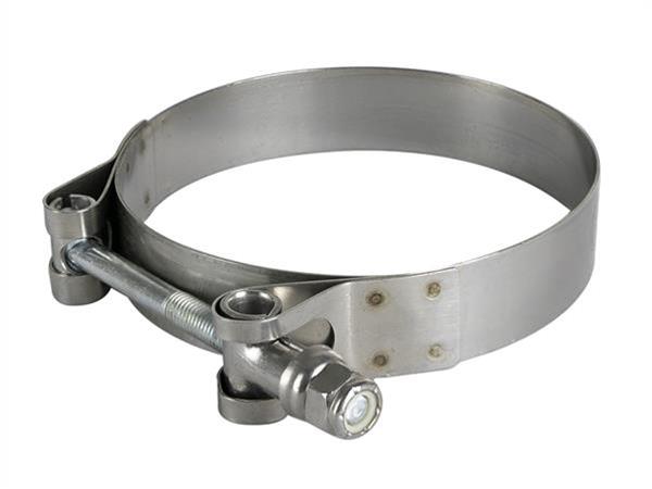 aFe Stainless Steel Hose Clamps 59-01026 Clamps, T-bolt Style, Steel, Natural, 3.313 in. to 3.563 in. O.D., Each