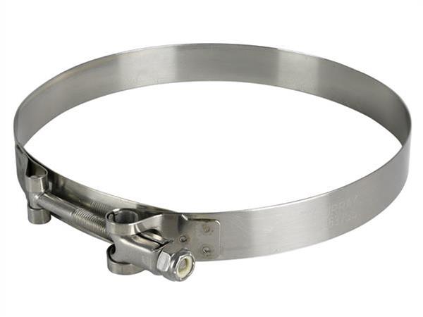 aFe Stainless Steel Hose Clamps 59-01035 Clamps, T-bolt Style, Steel, Natural, 6.063 in. to 6.375 in. O.D., Each