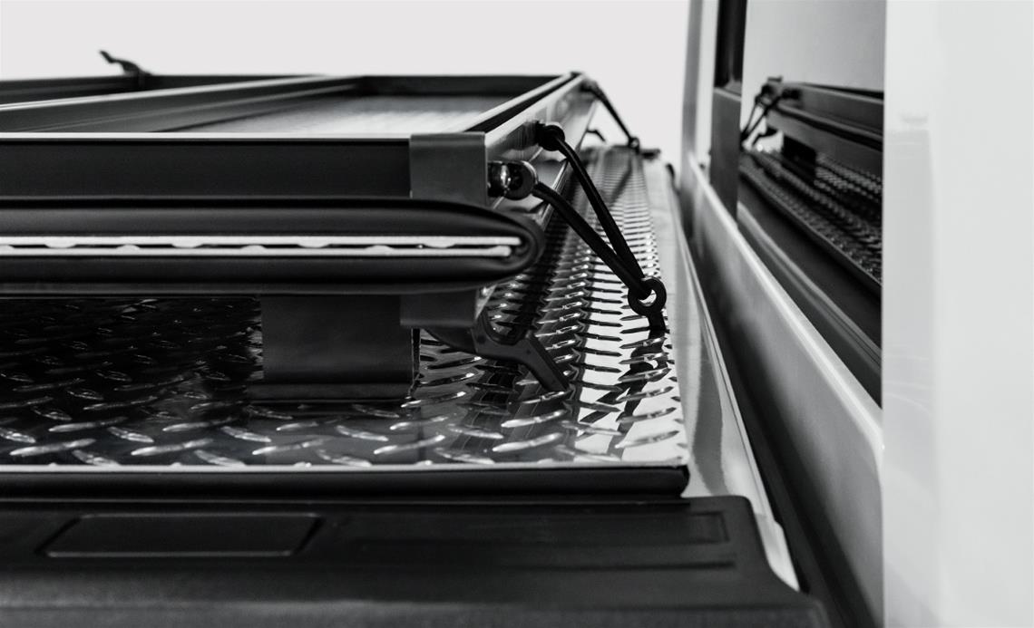 Access LOMAX Tri-Fold Cover Black Urethane Finish 17+ Honda Ridgeline - 5ft Bed thumbnail 5