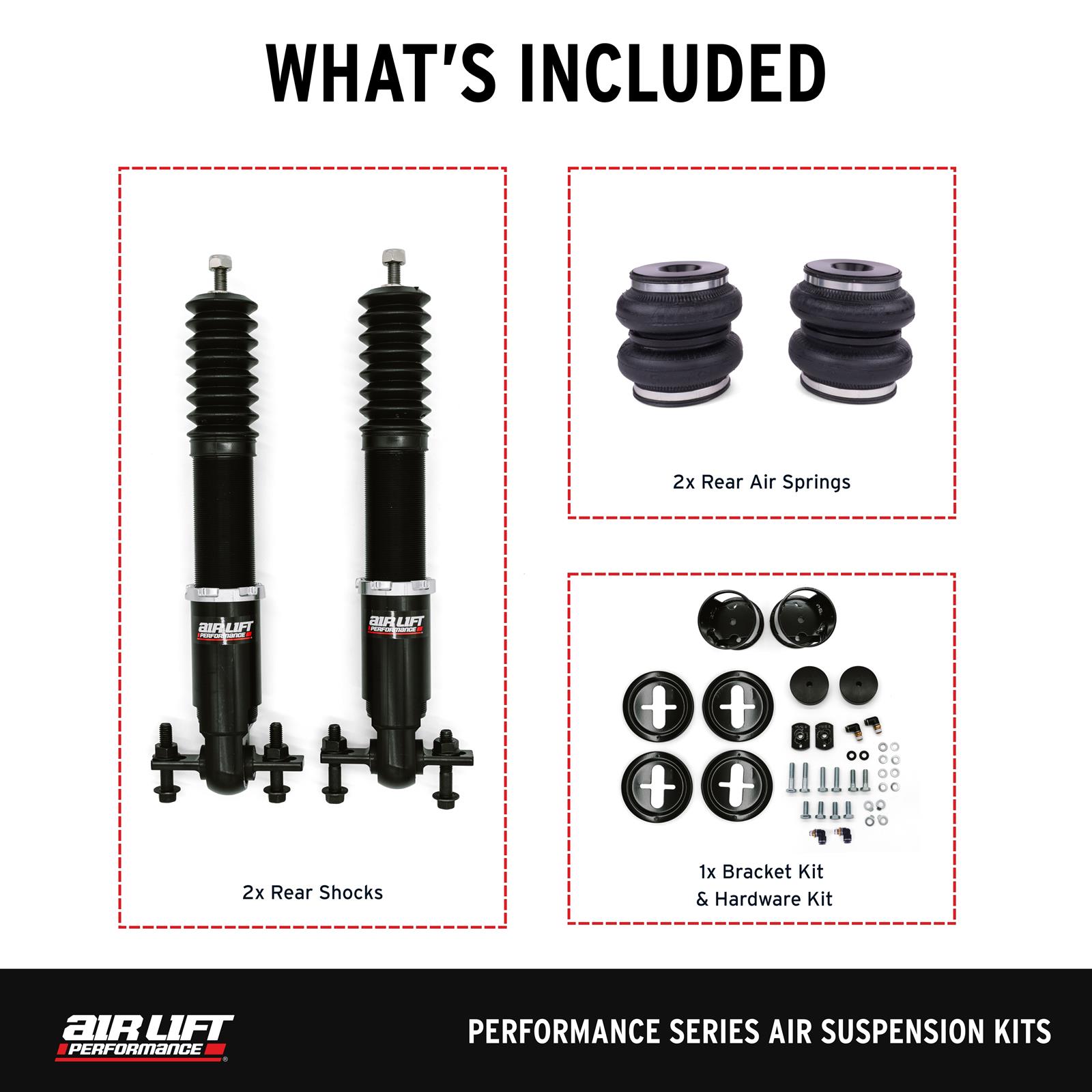 Air Lift Performance 15-23 Ford Mustang S550/24-25 S650 Air Suspension Rear Kit thumbnail 4