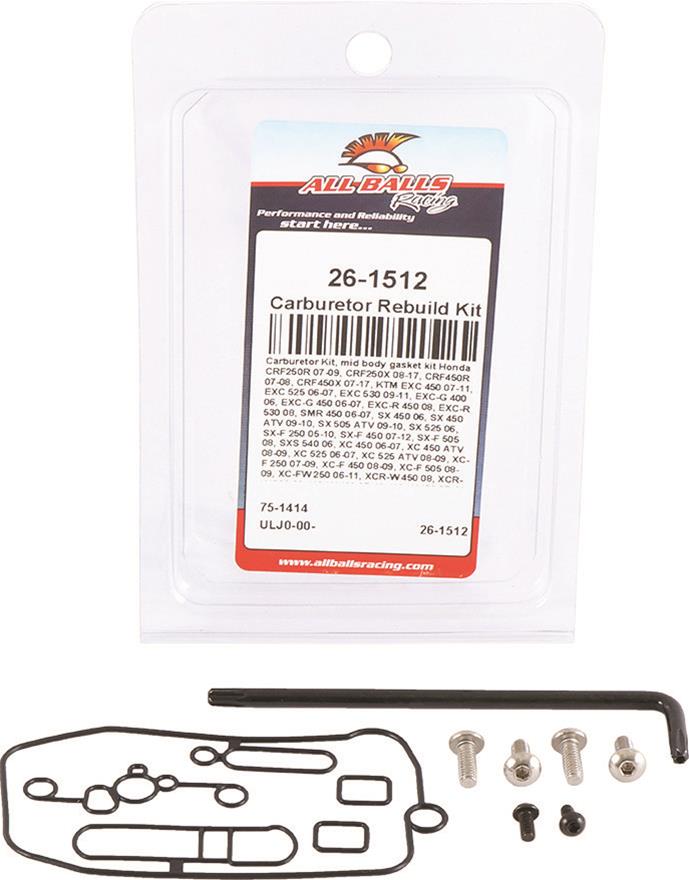 All Balls 226-1512 All Balls Racing Carburetor Rebuild Kits