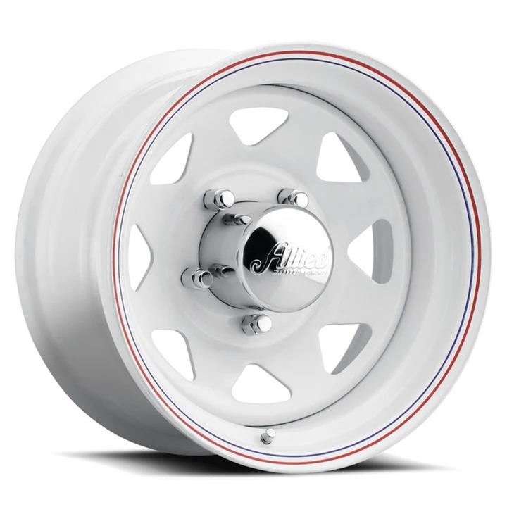 Allied Wheels 8068080 Allied 80 Series 8-Spoke White Wheels