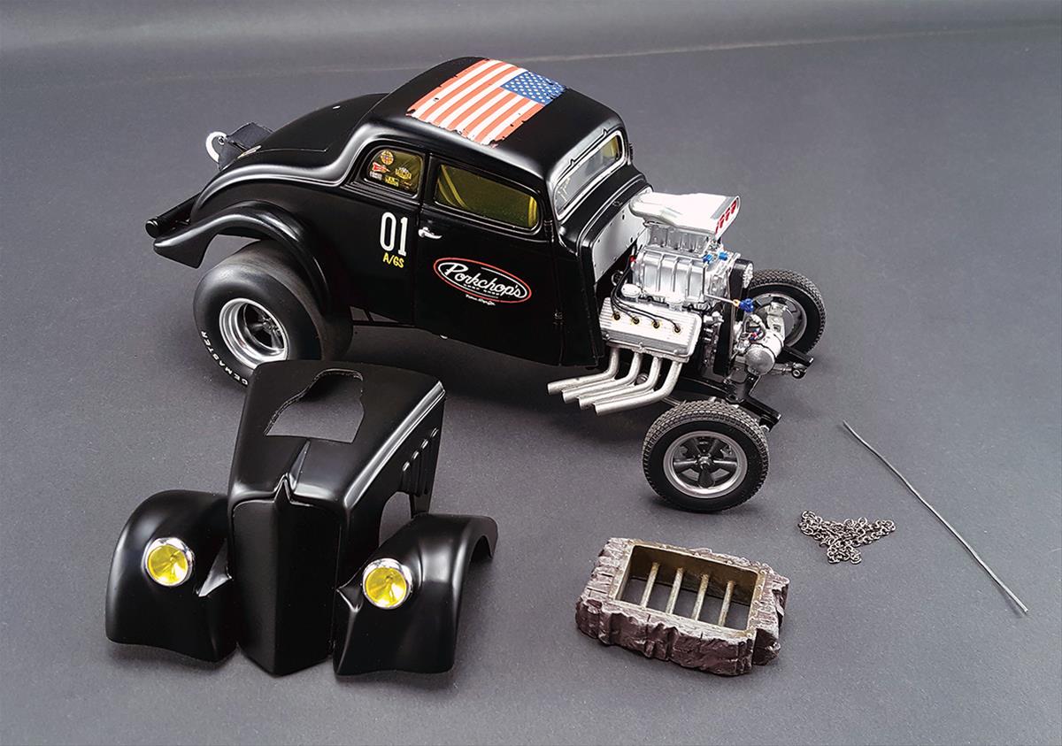 ACME DIECAST A1800907 1:18 Scale Porkchop's Chop Shop 1933 Willys