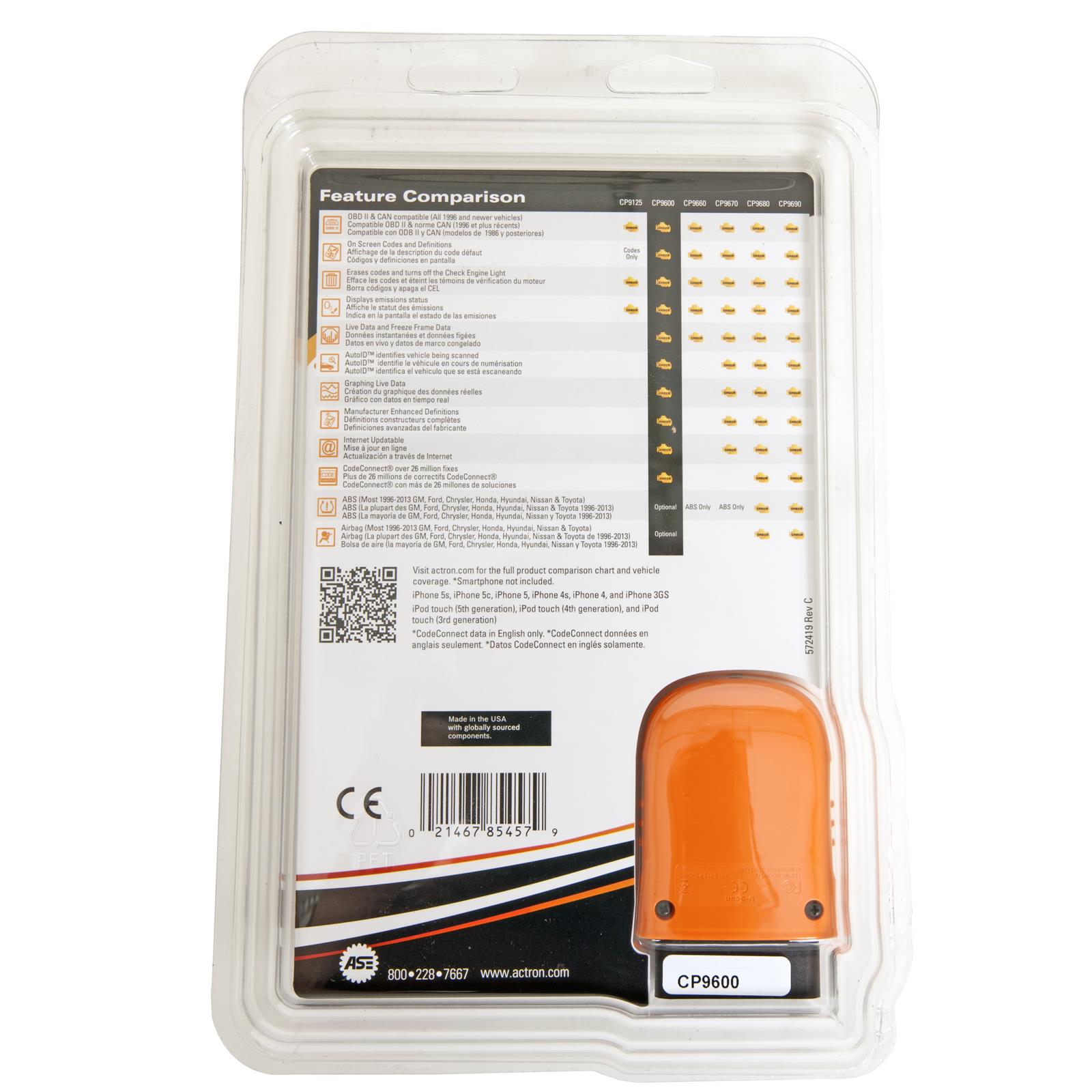 Actron CP9600 Actron UScan Code Readers Summit Racing