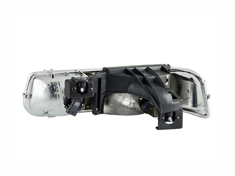 ANZO 1999-2002 Chevrolet Silverado 1500 Crystal Headlights Chrome thumbnail 2