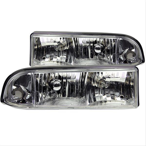 ANZO 1998-2005 Chevrolet S-10 Crystal Headlights Chrome