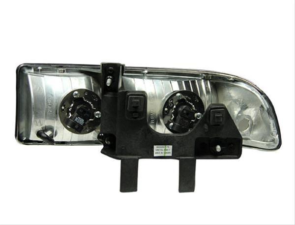 ANZO 1998-2005 Chevrolet S-10 Crystal Headlights Chrome thumbnail 2