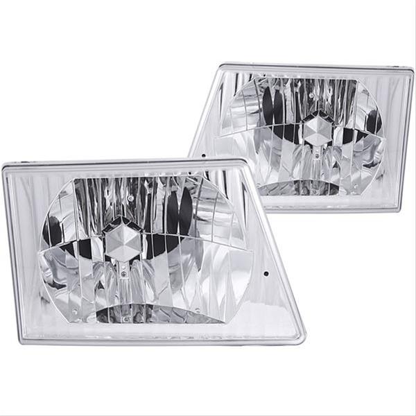 ANZO 1992-2006 Ford Econoline Crystal Headlights Chrome