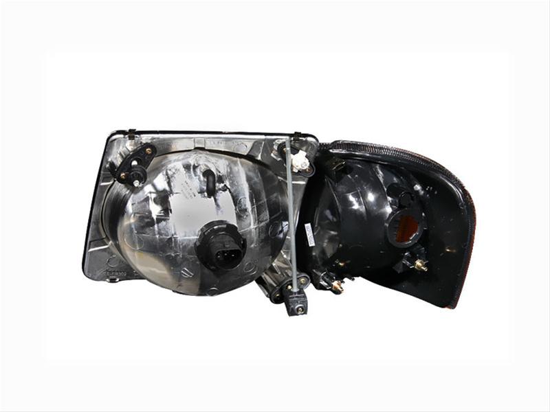ANZO 2001-2005 Ford Explorer Crystal Headlights Black thumbnail 2