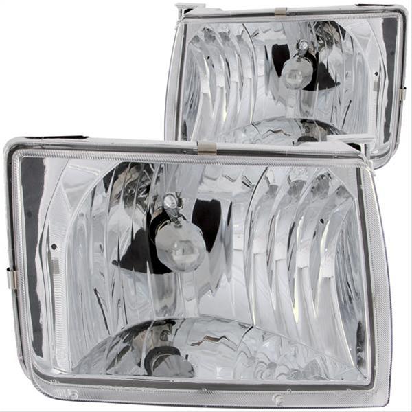 ANZO 1998-2000 Nissan Frontier Crystal Headlights Chrome thumbnail 2