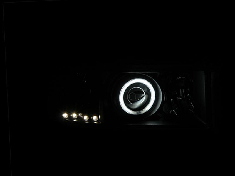 ANZO 1994-2001 Dodge Ram Projector Headlights w/ Halo Black thumbnail 3