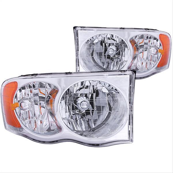 Anzo Headlights 111076 Headlight Assemblies, Clear Lens, Chrome Housing, Dodge, Set thumbnail 2