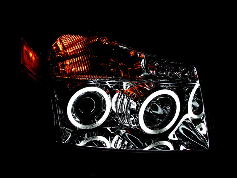 Anzo Headlights 111094 Headlights, Projector with CCFL Halo, Clear Lens, Chrome Housing, for Nissan, Pair thumbnail 2