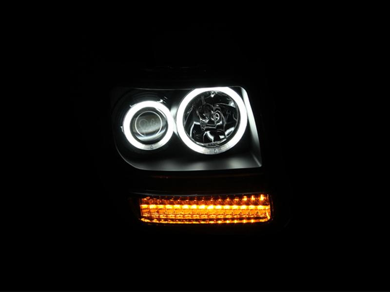 ANZO 2007-2012 Dodge Nitro Projector Headlights w/ Halo Black (CCFL) G2 thumbnail 2
