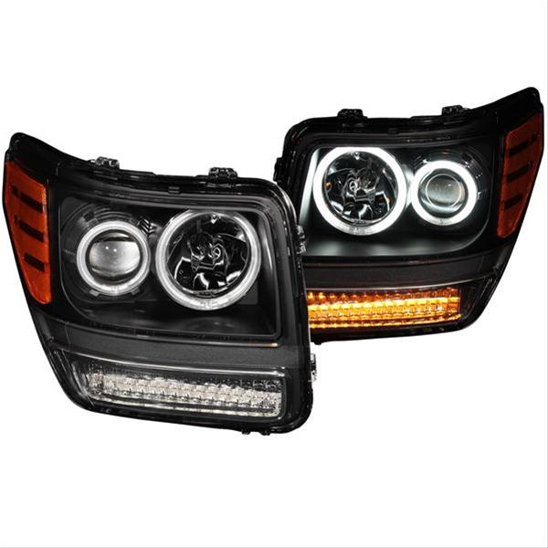 ANZO 2007-2012 Dodge Nitro Projector Headlights w/ Halo Black (CCFL) G2 thumbnail 3