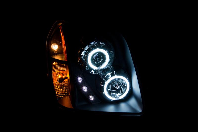 ANZO 2007-2014 GMC Yukon Projector Headlights w/ Halo Black (CCFL) thumbnail 2