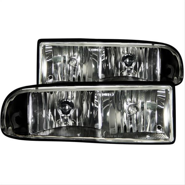 ANZO 1998-2005 Chevrolet S-10 Crystal Headlights Black thumbnail 2