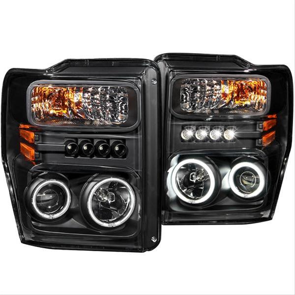 ANZO 2008-2010 Ford F-250 Projector Headlights w/ Halo Black (CCFL) thumbnail 3