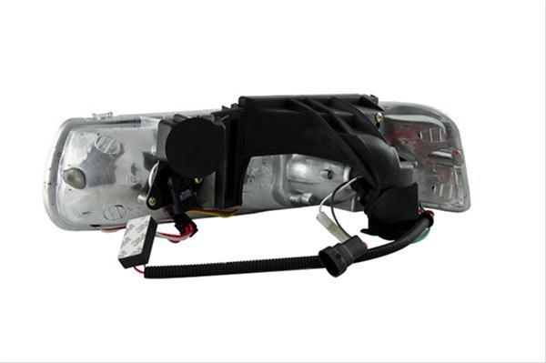 Anzo Headlights 111190 Headlight Assemblies, Projector with Halo, Clear Lens, Chrome Housing, Chevy, Pair thumbnail 3