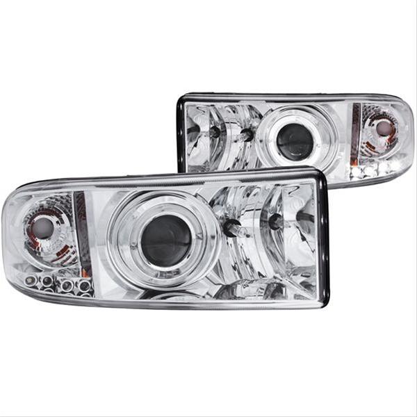 ANZO 1994-2001 Dodge Ram Projector Headlights w/ Halo Chrome thumbnail 3