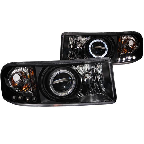 ANZO 1994-2001 Dodge Ram Projector Headlights w/ Halo Black thumbnail 3