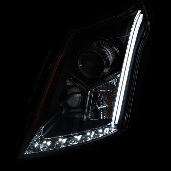 ANZO 2010-2015 Cadillac SRX Projector Headlights w/ Plank Style Design Black thumbnail 3