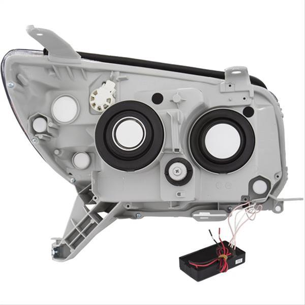 ANZO 2006-2009 Toyota 4Runner Projector Headlights w/ Halo Chrome thumbnail 2