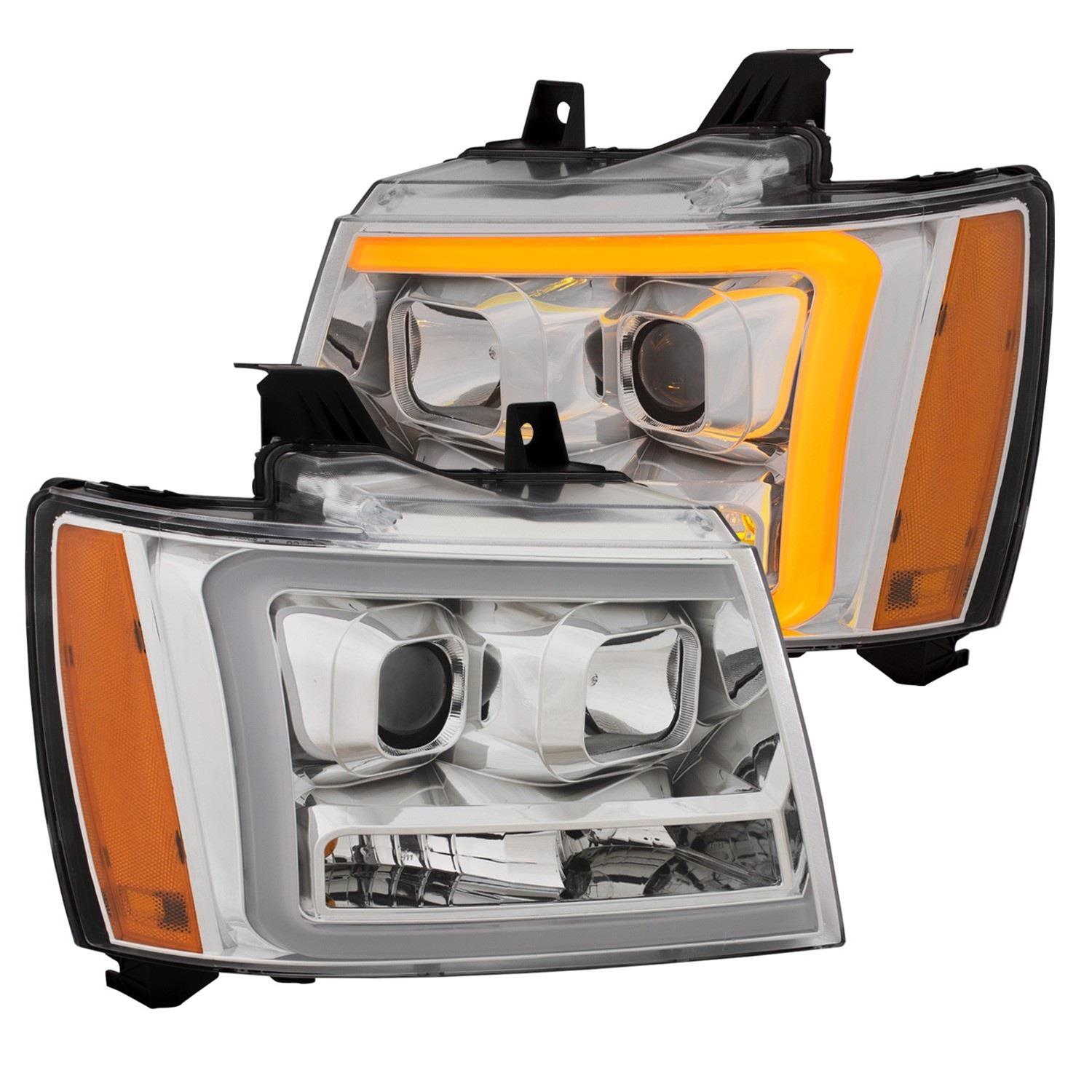 Anzo Projector Plank Style Switchback Headlights 111403 Headlights,Projector w/ Chrome w/ Amber thumbnail 6