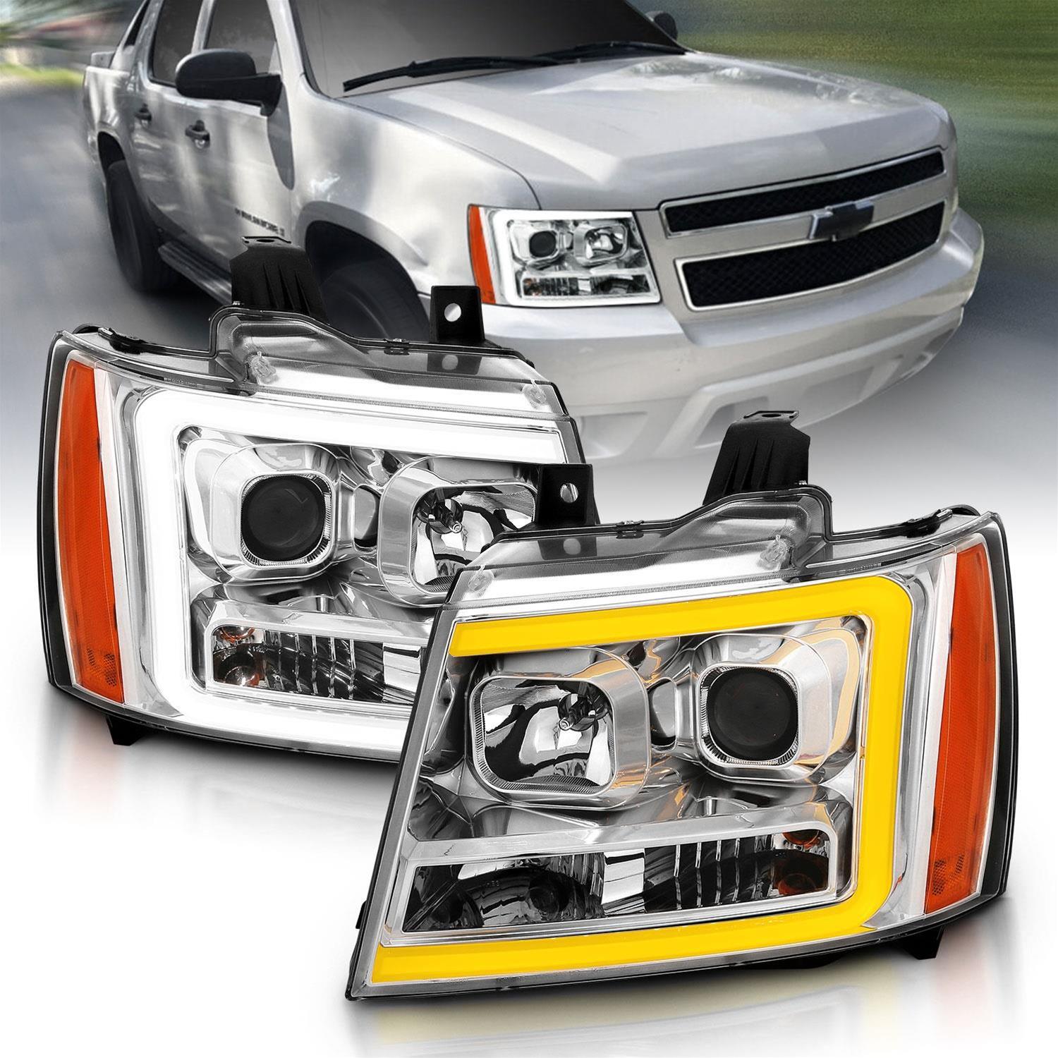 Anzo Projector Plank Style Switchback Headlights 111403 Headlights,Projector w/ Chrome w/ Amber
