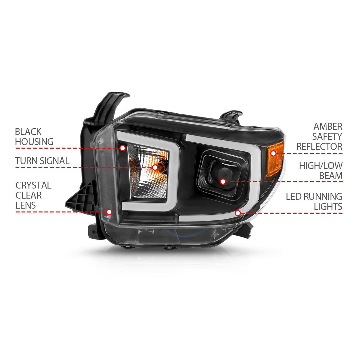 Anzo Projector Plank Style Switchback Headlights 111414 Headlights,Projector w/ Black w/ Amber thumbnail 6