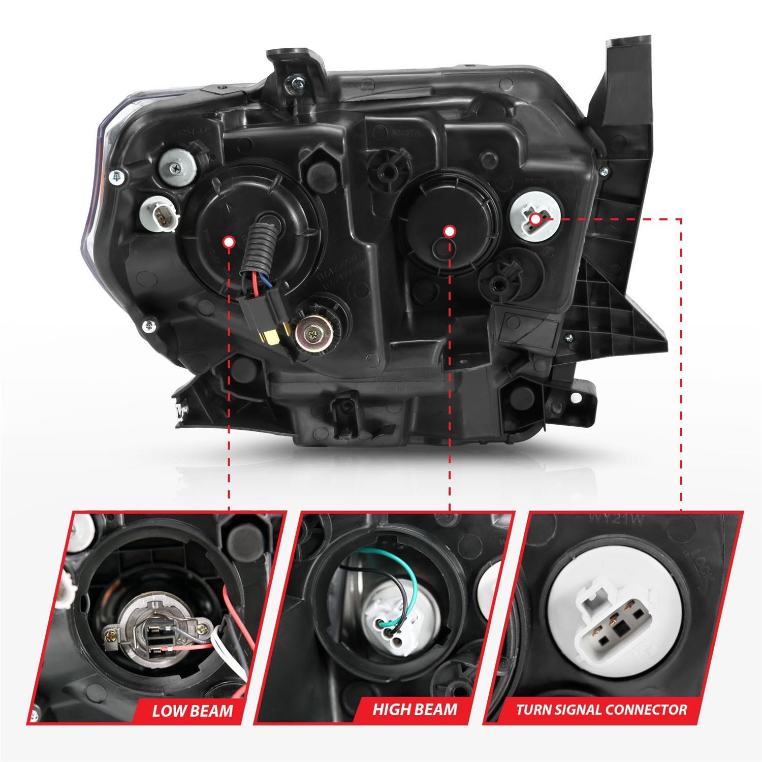 Anzo Projector Plank Style Switchback Headlights 111414 Headlights,Projector w/ Black w/ Amber thumbnail 5