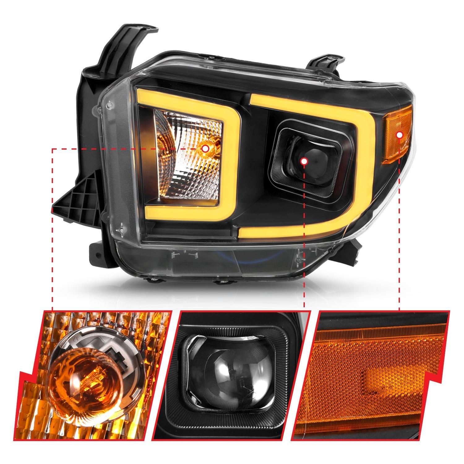 Anzo Projector Plank Style Switchback Headlights 111414 Headlights,Projector w/ Black w/ Amber thumbnail 2