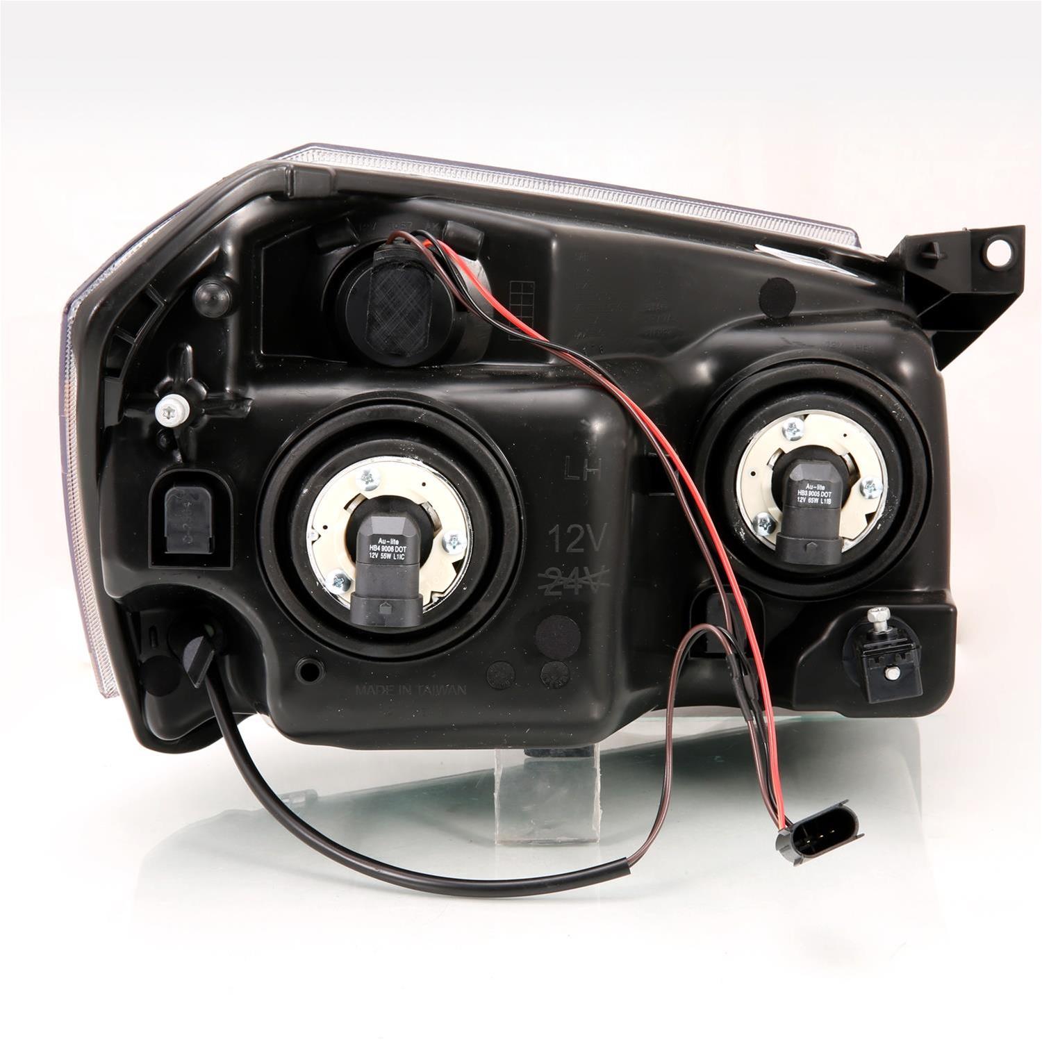ANZO 2005-2007 Dodge Magnum Crystal Headlight Black Amber thumbnail 2