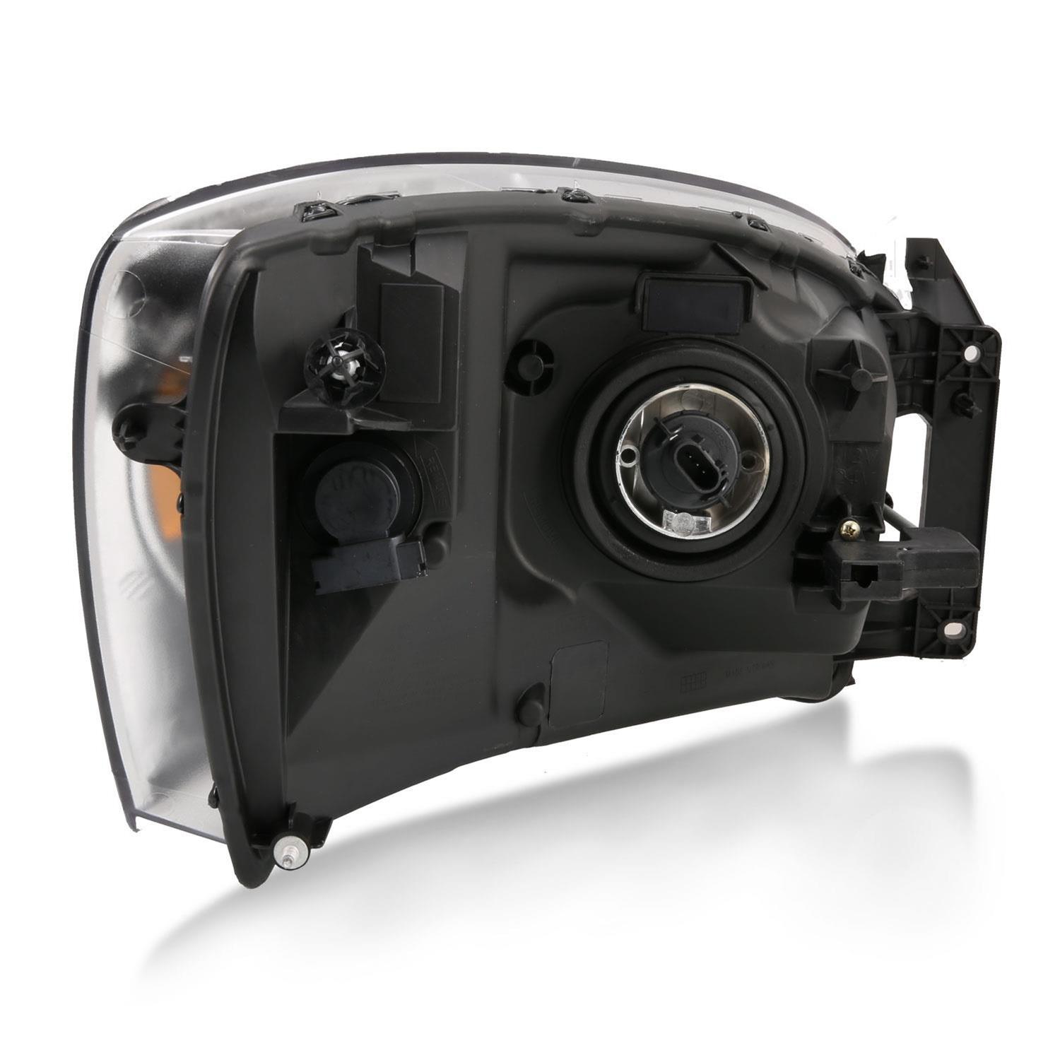 ANZO 2006-2009 Dodge Ram 1500 Crystal Headlight Black Amber thumbnail 2