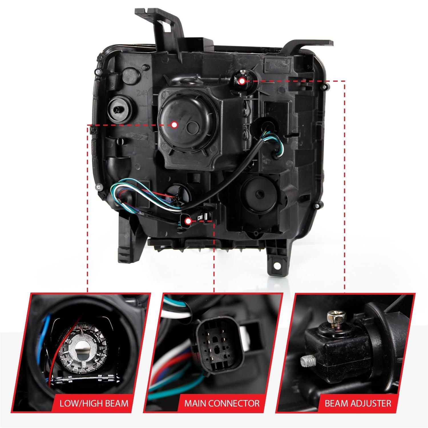 Anzo Headlights 111486 Headlight Set, Projector Headlight thumbnail 6