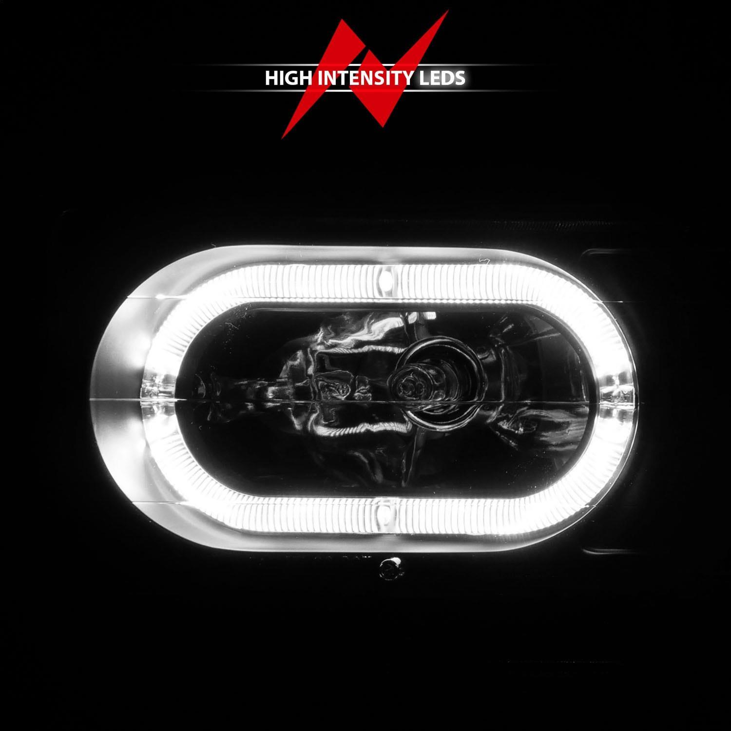 ANZO 88-98 Chevrolet C1500 Crystal Headlights Black Housing w/ Signal and Side Marker Lights thumbnail 6