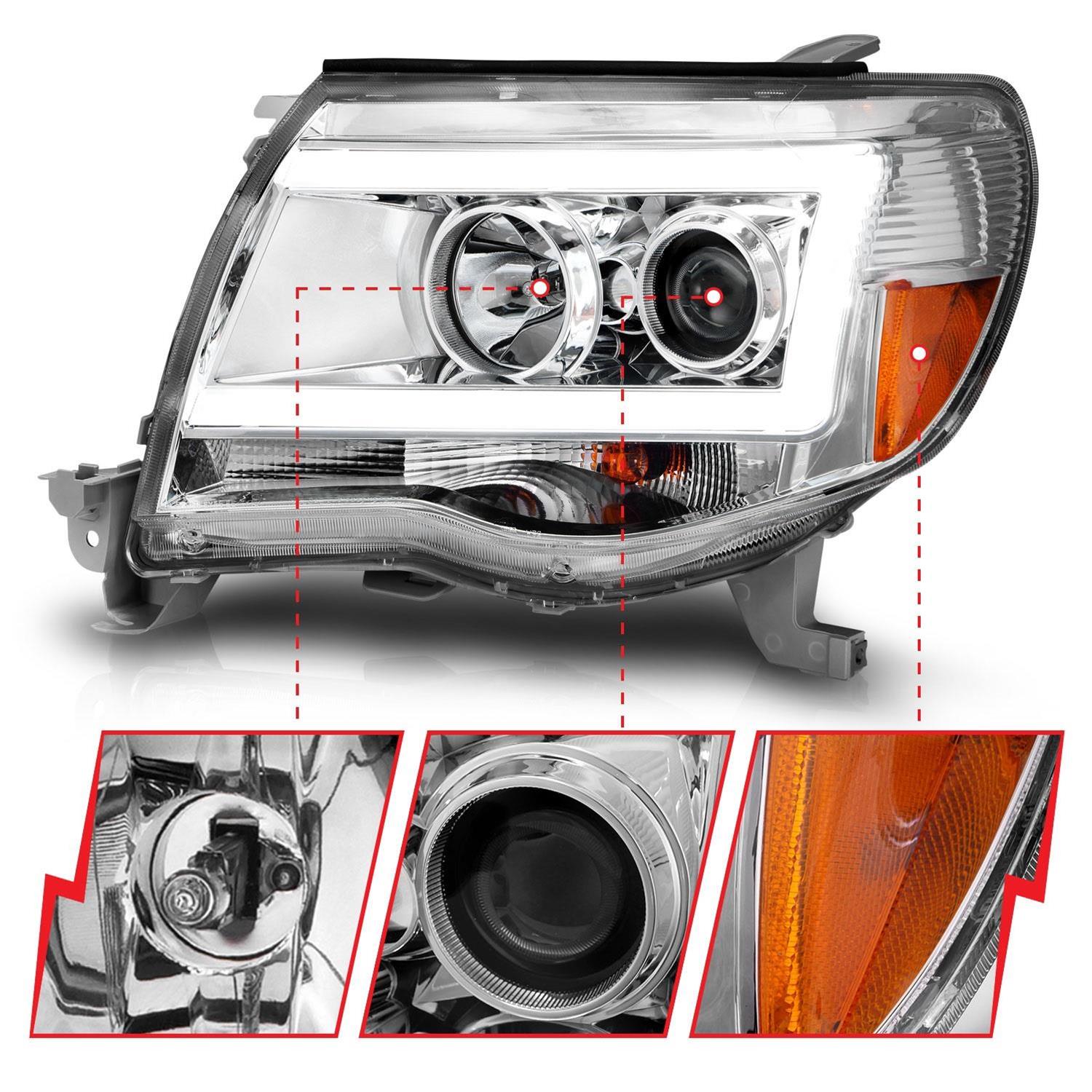 Anzo Headlights 111518 Headlight, Projector, Halogen, High/Low Beam, Clear Lens, Toyota, Truck, Pair thumbnail 2