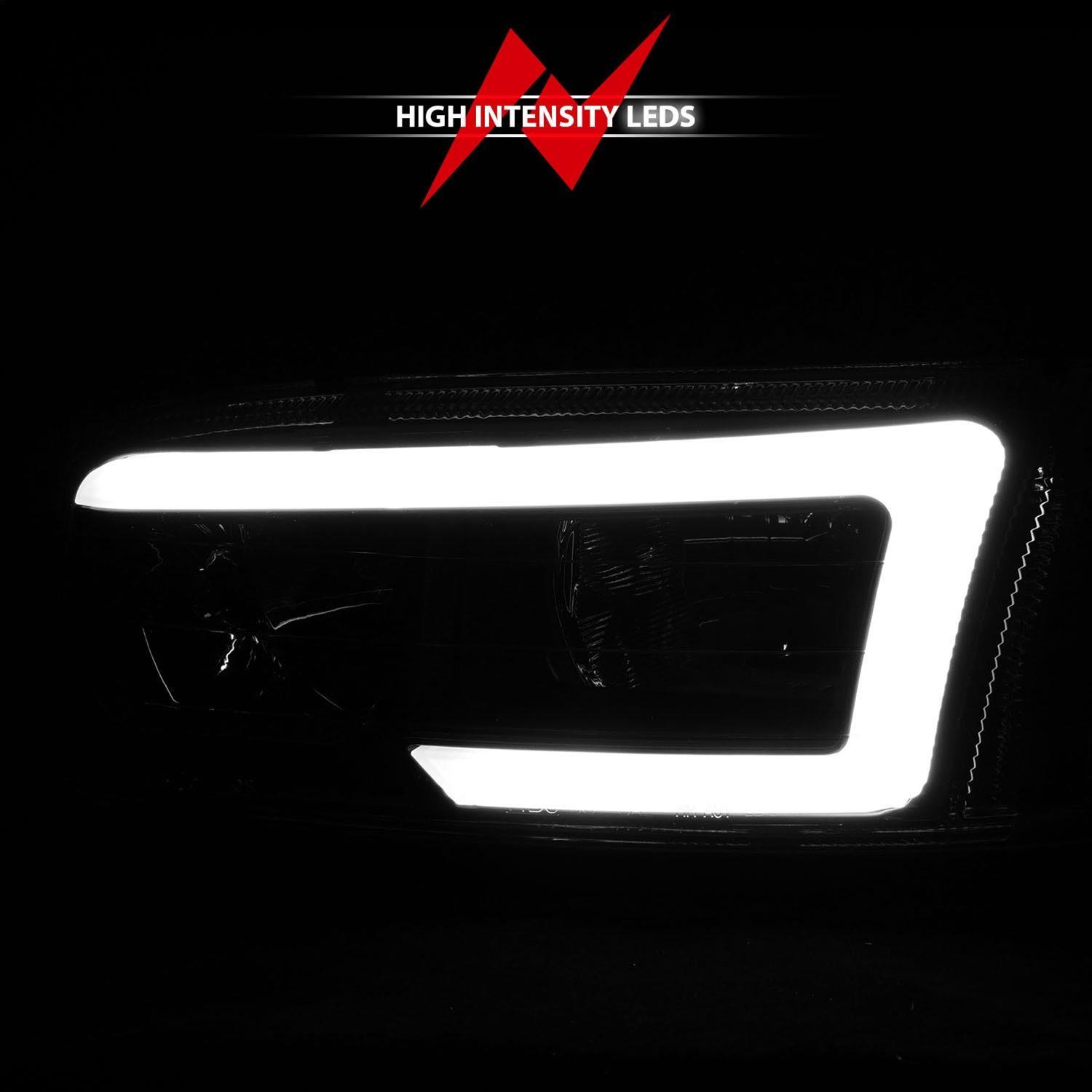ANZO 99-17 GMC Sierra/Denali Headlights Black Amber (w/C Light Bars) thumbnail 6