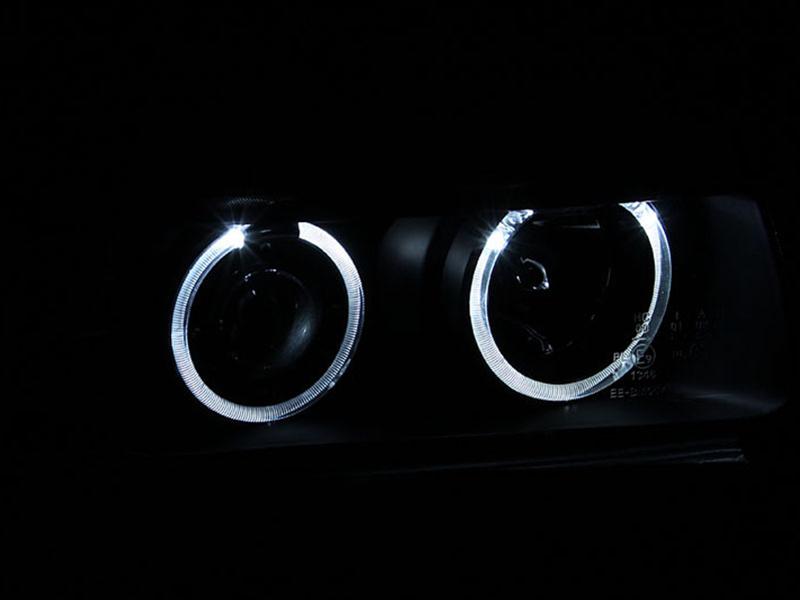 ANZO 1992-1998 BMW 3 Series E36 Projector Headlights w/ Halo Black (CCFL) G2 thumbnail 3